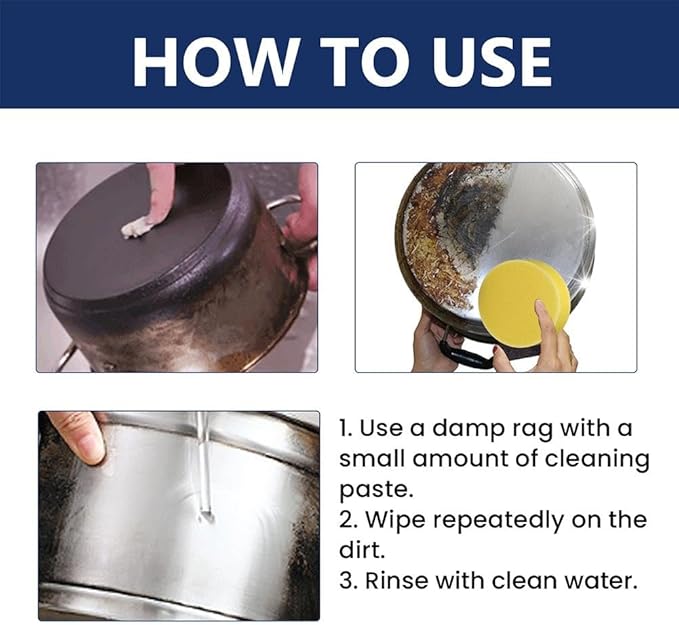 4PCS Stainless Steel Scratch Remover for Appliances, New Magical Nano-Technology Stainless Steels Cleaning Paste, Convenient Appliance Cleaner for Fridge,Stoves,Sinks and Metal Products