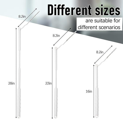 Colingmill 2 Pcs 3 ft Replacement Handles Compatible with Duster Refills, Extendable Long Extended Handle Only, Adjustable Length for Ceiling Fans, Blinds, Shelves, Windows (White)