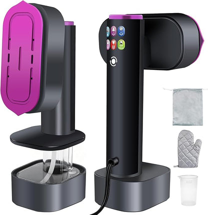 Handheld Garment Steamer, 2-in-1 Steamer & Iron, 1200W Fast Heat, Portable Travel Steamer with LED Display, 6 Modes, for Home & Travel