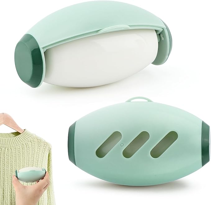 2 Pcs Reusable Lint Roller for Pet Hair, Portable Mini Lint Roller for Clothes, Washable Gel Lints Remover Tool Extra Sticky Cleaner for Clothes Sofas Hair Debris Dust (Green)