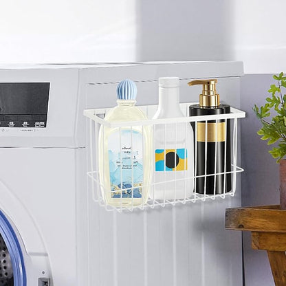 Magnetic Dryer Ball Holder for Laundry Room Dryer Ball Organization, Magnetic Lint Bin for Laundry Room Wool Dryer Ball Organizer, Iron Dryer Ball Container for Laundry Room Storage（White）