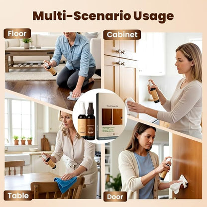 Professional Wood Floor Scratch Repair, Wood Repair Kit, Restore A Finish for Wood, Floor Cover Nicks and Scratches, Hides Minor Defects, Wood Furniture Repair Kit (1Set)