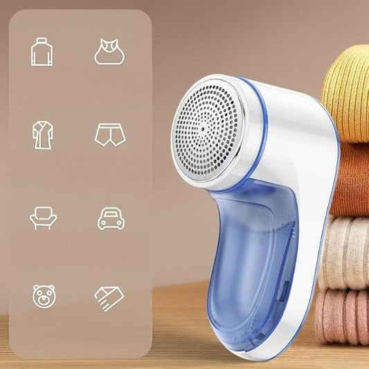 Fabric Shaver, Lint Remover for Clothes, Effectively and Quickly Remove Pills, Sweater Shaver with Stainless Steel 3-Leaf Blades and Safety Lock Protection.(Blue)