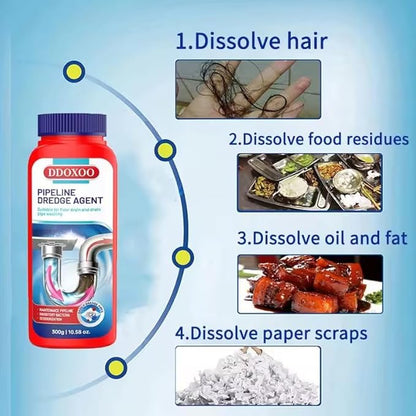 Build Up Remover Drain Clog Remover and Cleaner, Controls Foul Odors & Breaks Down Grease, Paper, Fat & Oil in Sewer Lines, Septic Tanks & Grease Traps, 10.58 oz