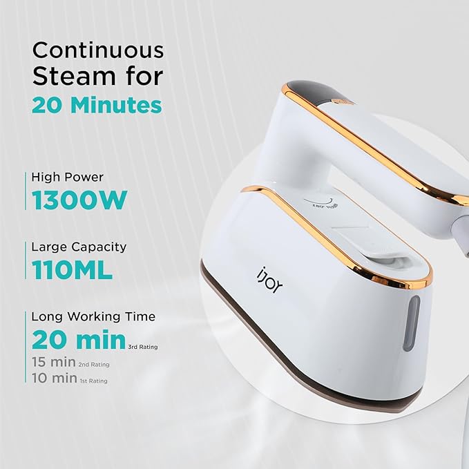 iJoy Travel Steamer Iron 1200W Portable Handheld with 4 Modes & LCD Display – Fast Heating in 10s, 180° Swivel Handle, Powerful Wrinkle Remover for Home, Dorm & Travel| Plancha a Vapor Para Ropa
