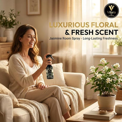 Room Spray Air Freshener –Odor Eliminator Spray for Home, Bathroom & Office – Long Lasting Floral Mist Deodorizer, Non-Toxic Natural Air Spray for Bedding 300ml (Sky-Rose-Jasmine-Mango-spring)