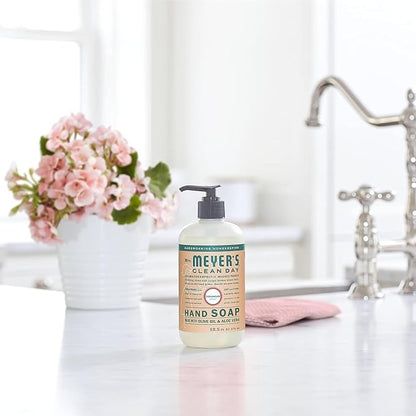 Mrs. MEYER'S Kitchen Set, Dish Soap, Hand Soap, and Multi-Surface Cleaner, 3 CT (Geranium)