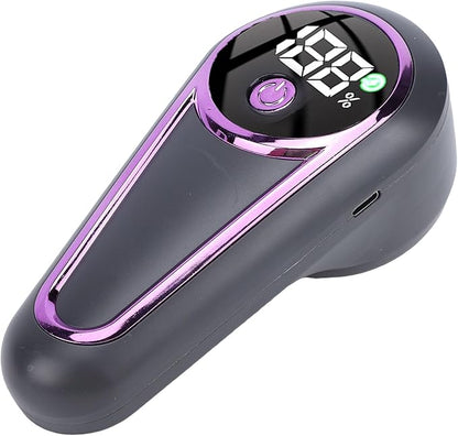Fabric Shaver, Electric Lint Remover Portable Sweater Defuzzer, 6 Leaf Blades, Digital LED Display, Remove Pilling for Clothes, Furniture, Sweater, Blanket (Grey Purple)