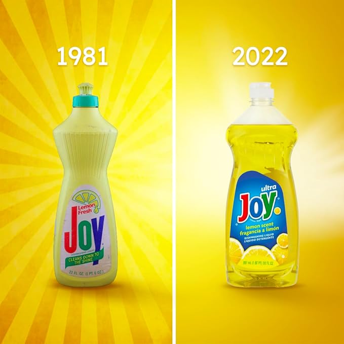 JOY Ultra Dish Soap Liquid - Ultra Strength Dishwashing Soap - Large Dish Soap - Lemon Fresh Scent - 30 Fl. Oz - (Pack of 3)