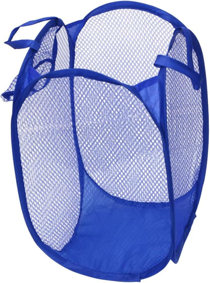 GLEAVI College Laundry Bag Foldable Laundry Basket Mesh Material Organizer Bins Storage Basket for Toys Dirty Clothes