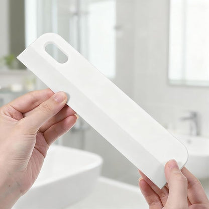 8.6" Bathroom Squeegee Kitchen Countertop Squeegee for Shower Small Silicone Squeegees for Glass Doors Window Cleaning Scraper for Mirror Sink Counter Bathroom, White Grey