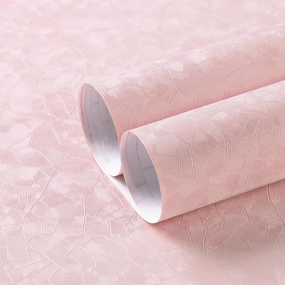 Yasinet 196.8×17.3" Pink Peel and Stick Wallpaper,Ultra-Strong Adhesion Wall Paper Pink Peel and Stick Modern Removable Waterproofing Wallpaper for Bathroom Cupboard Bedroom Apartment Decorate