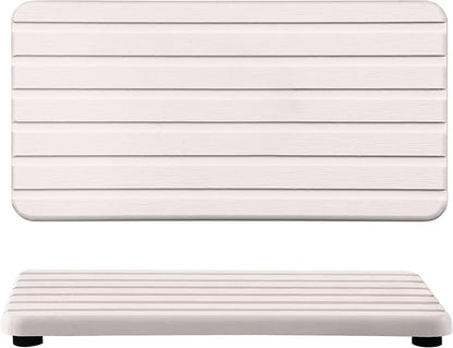 NiuYichee 2 PCS Water Absorbent diatomite Coasters, 7.1" x 3.5" Water Absorbing Stone Tray for Sink, Stone Drying mat for Kitchen Counter, Stone soap Tray Used for Hand Soaps & toiletries & Plants