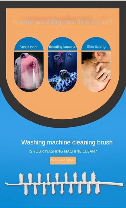 Washing Machine Cleaning Brush Cleaner 2 Packs Front Load Washer Cleaner Brush Drum Washing Machine Cleaning Tools with Storage Hook