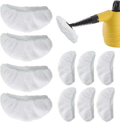 Steam Cleaner Accessories, Universal Reusable Steam Mop Pads, Steam Shot Attachments, Handheld Steam Cleaner Washable Microfiber Cloth (10 PCS)