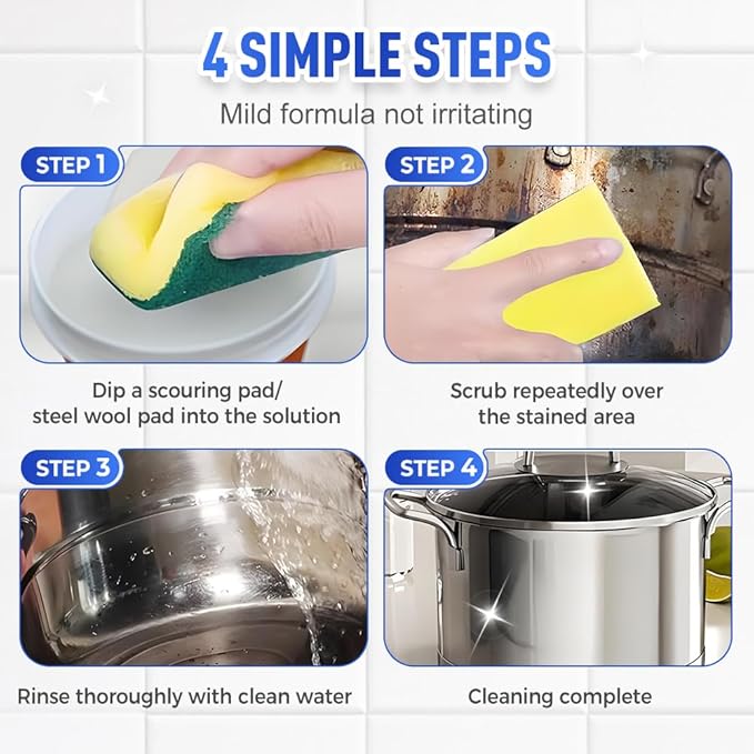 Wegodal Multi-Purpose Powerful Cleaner for Kitchen, Upgrade Heavy Kitchen Grease Remover, 3 In 1 Coconut Oil Natural Cleanser for Faucets, Tiles, Oven & Stove Top (1)