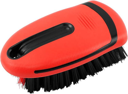 Carpet Brush, Scrub Brush Carpet Scrubber Stiff Bristle Detailing Scrub Brushes, Carpet Cleaning Brush, Cleaning Brush Interior Leather Brushfor Car and Home(Color:Red)