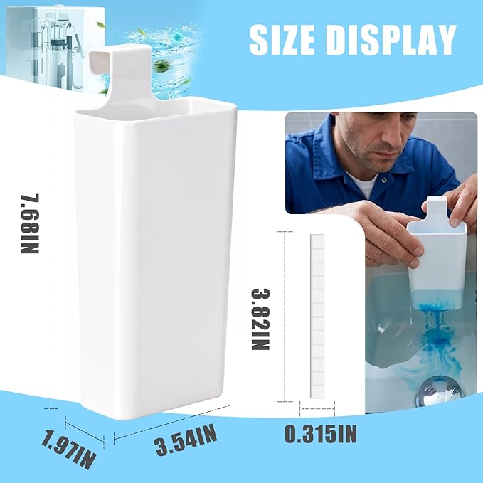 Toilet Tank Cleaning Tablet Holder, Toilet Cleaner Tablets Buffer Box Hanging Holder Preventing Dissolved Residue From Polluting Water Tank Caddy Bowl Tablets