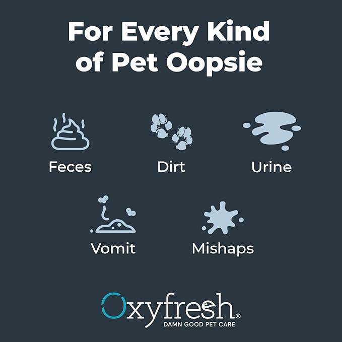 Oxyfresh Pet Stain & Odor Remover, Strong Carpet Stain Remover & Cleaner Spray – Advanced Pet Urine Odor Eliminator for Entire Home - Fast Acting Dog & Cat Urine Neutralizer