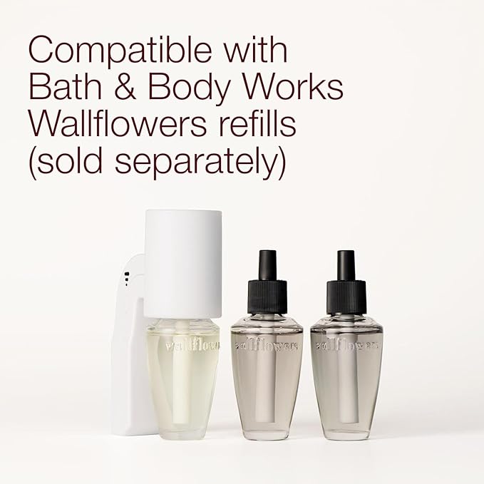 Bath & Body Works Wallflowers Fragrance Plug, White Scent Control, Plug-In Air Freshener Device with 3 Intensity Levels for Bedrooms, Bathrooms & Living Spaces - 1 Pack