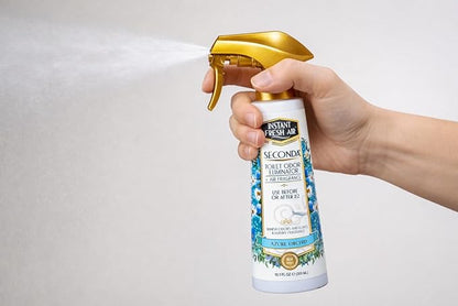 Seconda Premium Toilet Spray - Bathroom Air Freshener & Toilet Bowl Odor Eliminator - For Home, Business, School - Bathroom Deodorizer - Long Lasting Orchid Fragrance - 10.1 fl oz.