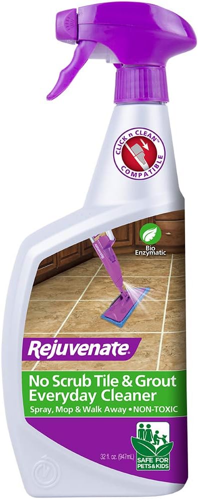 Rejuvenate Scrub Free Soap Scum Remover and Bio-Enzymatic Scrub Free Tile and Grout Cleaner