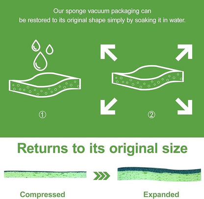 Non Scratch Scrub Sponge and Wire Dishwashing Rag Combo, 12+12 Pack, Dish Sponges and Multipurpose Wire Dishcloths for Kitchen Cleaning, Dish Washing, and Household Scrubbing