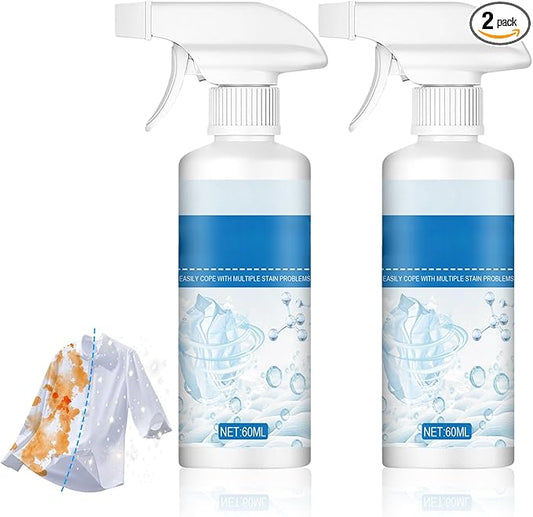 Non Ionic Clothing Emulsifier Stain Remover, Stain Remover For Clothes Laundry, Portable Dry Cleaning Stain Removal Spray, Active Enzyme Laundry For Clothes (2pcs)