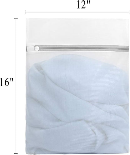 Muchfun 3Pcs Durable Fine Mesh Laundry Bags for Delicates 12 x 16 Inches (3 Medium)