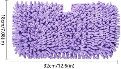 3 Pack Shark Steam Pocket Mops,Household Washable Microfiber Mop Pads Cleaning Pads Replacement for S3500 Series, S3501, S3601, S3550, S3901, S3801, SE450 (Purple,ZCM3)