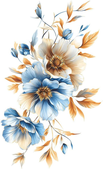 3D Wall Stickers DIY Flower Wall Decal Removable Waterproof Wall Art Decor for Bedroom Living Room Offices Home Decoration