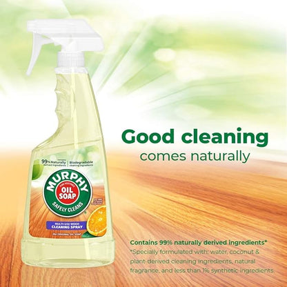 Murphy Oil Multi-Use Wood Cleaner Spray with Orange Oil, 22 Fl Oz (Pack of 2)