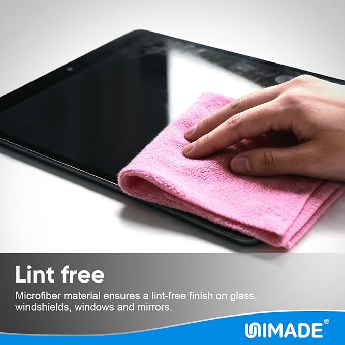 Microfiber Cleaning Cloth, 100 Sheets Microfiber Towels for Cars Commercial Grade Washcloths Lint-Free Bulk Shop Towel Cleaning Rags for Household Restaurant Garage Housekeeping,11"x 9", Pink