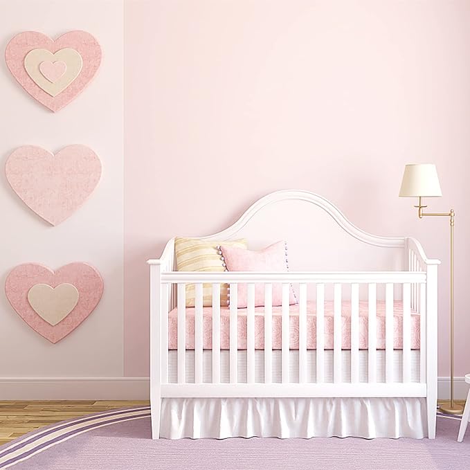 HeloHo Solid Light Pink Wallpaper 394"X15.7" Matte Textured Contact Wallpaper Peel and Stick Modern Self Adhesive Removable Wallpaper Waterproof Paper for Living Room Bedroom Decor