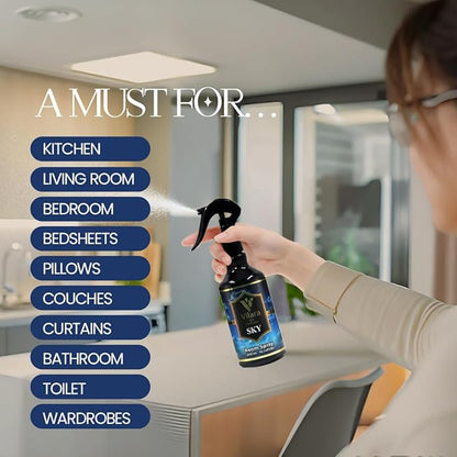 Room Spray Freshener - Long-Lasting Luxury Scents - Room and Linen Spray for Bedding, Sheets, Fabric, Furniture for Aromatherapy - 10.14 fl oz (Sky)