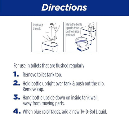 Automatic Toilet Bowl Cleaner Liquid – In-Tank Toilet Cleaner, Original Blue Formula, Long-Lasting Freshness, 10 oz