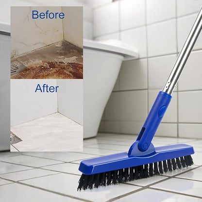 CELOX Grout Brush with Long Handle, Tile Grout Cleaner Brush for Tile Floors, for Shower Tile, for Cleaning Grout, Blue