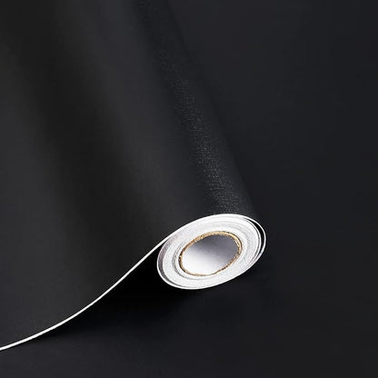 590.5"x17.7" Peel and Stick Wallpaper Black Removable Temporary Self Adhesive Contact Paper Waterproof Wallpaper for Wall Covering Vinyl Rolls