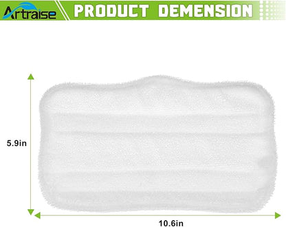 Artraise 6 Pack Microfiber Steam Mop Pads Replacement Washable for Shark Steam Mop SK Series SK410 SK435CO SK460 SK140 SK141 S3101 SK3102 S3250 S3251