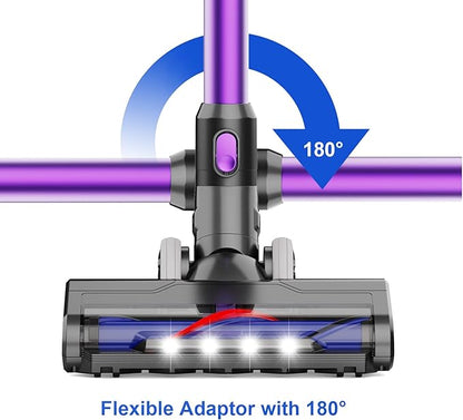 Upgraded Motorhead Vacuum Brush with Headlights for Dyson V6 DC59 DC61 DC74,Motorized Head Replacement Accessories or Parts for Tile,Small Carpet,Rug Cleaning.