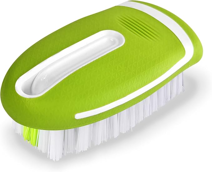 Carpet and Upholstery Cleaning Brush, Stiff Bristle Carpet Detailing Scrubber Brush, Multi-Functional Car Detailing Scrub Brushes, Cleaning Brushes for Car and Home Couch Floor Mats (Green)