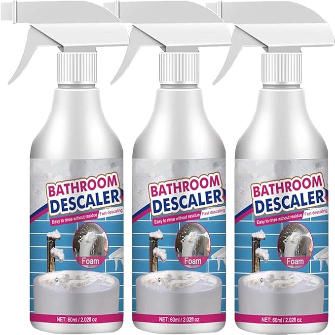 Foam Cleaner Bathroom, Bathroom Descaler Stubborn Stains Cleaner, Bathroom Descaler Foam Cleaner Spray (3 Pcs)