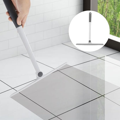 Rotating Glass Squeegee for Home Use Grey White, Multipurpose Nonslip Window and Mirror Cleaner, Bathroom and Car Water Wiper Cleaning Tool