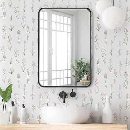 Wudnaye Beige Peel and Stick Wallpaper Floral Contact Paper 16.9in×118.1in Neutral Beige Contact Paper Cream Floral Wallpaper Self Adhesive Waterproof for Bathroom Bedroom Nursery Decor Walls Vinyl