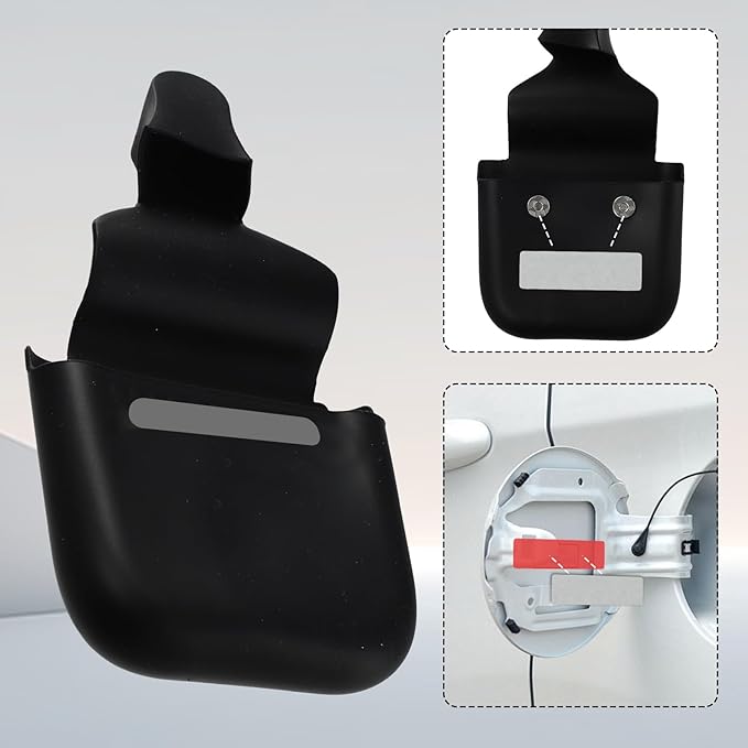 Silicone Glove for Gas, Reusable Protective Silicone Glove for Gas Pump with Storage Bag, Easy to Clean, Suitable for Many Work Scenarios (Black)