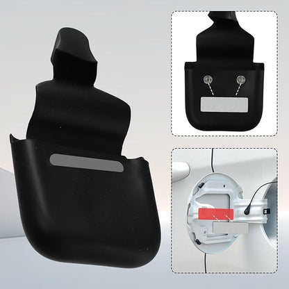 Silicone Glove for Gas, Reusable Protective Silicone Glove for Gas Pump with Storage Bag, Easy to Clean, Suitable for Many Work Scenarios (Black)