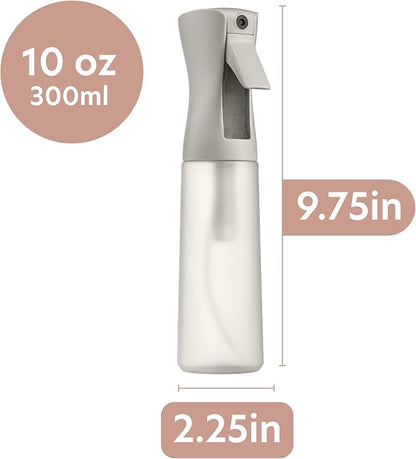 10 OZ Continuous Spray Bottles - Ultra Fine Mist Sprayer | Water Spray Bottle For Hair Stuff, Mister Spray Bottle For Plants Mister | Hair Spray Bottles For Hairstyling, Cleaning, Salons