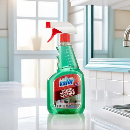 Valor Kitchen & Bathroom Cleaner Spray – Multi-Surface Degreaser & Limescale Cleaning Solution, Eco-Friendly Biodegradable Formula, (32 Fl Oz (Pack of 1))