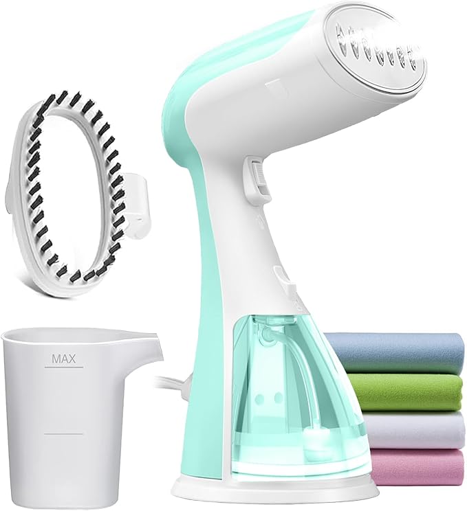 Handheld Travel Steamer for Clothes - 1350W Portable Clothes Steamer Hand Held, 15-Second Heat Up, Remove Wrinkles with Heat-Resistant Steam, Make Clothes Soft & Smooth