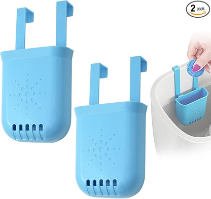 2 Pack Adjustable Toilet Tank Tablet Holder – Controlled Release Bleach Tablets Dispenser for Toilet Tanks, Large Capacity ABS Toilets Tank Cleaner Tablets Container, Fits Most Water Tanks